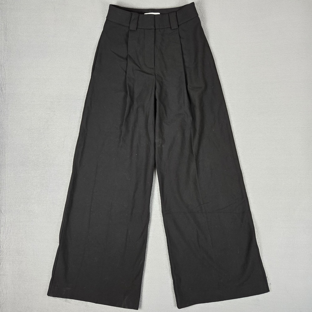 Saint‎ Art New York Pants Womens XS Black Tiffany Super Wide Leg Office City